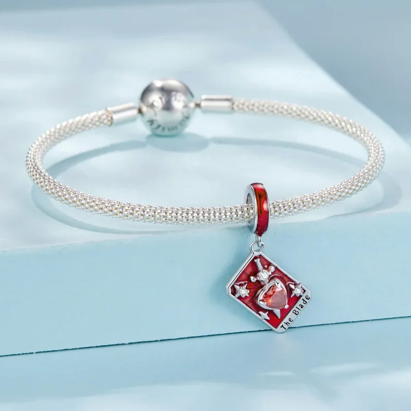 (zdjęcie do) Pandora Style 925 Srebro Próby Złocone Białym Złotem Wisiorek Miecze Tarota - Em - Wyświetl 3