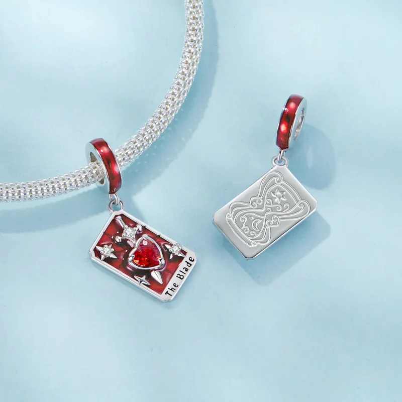 (zdjęcie do) Pandora Style 925 Srebro Próby Złocone Białym Złotem Wisiorek Miecze Tarota - Em - Wyświetl 4