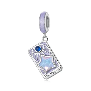 (zdjęcie do) Pandora Style 925 Srebro Próby Złocone Białym Złotem Wisiorek Magik Tarot - Emalia i Kryształowa Żywica - SCC3145