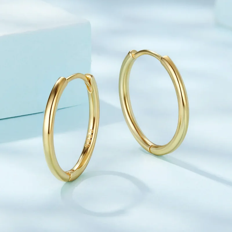 (zdjęcie do) Pandora Style 925 Srebrne Kolczyki z Pozłacanym Złotem - SCE1772-BL - Wyświetl 5