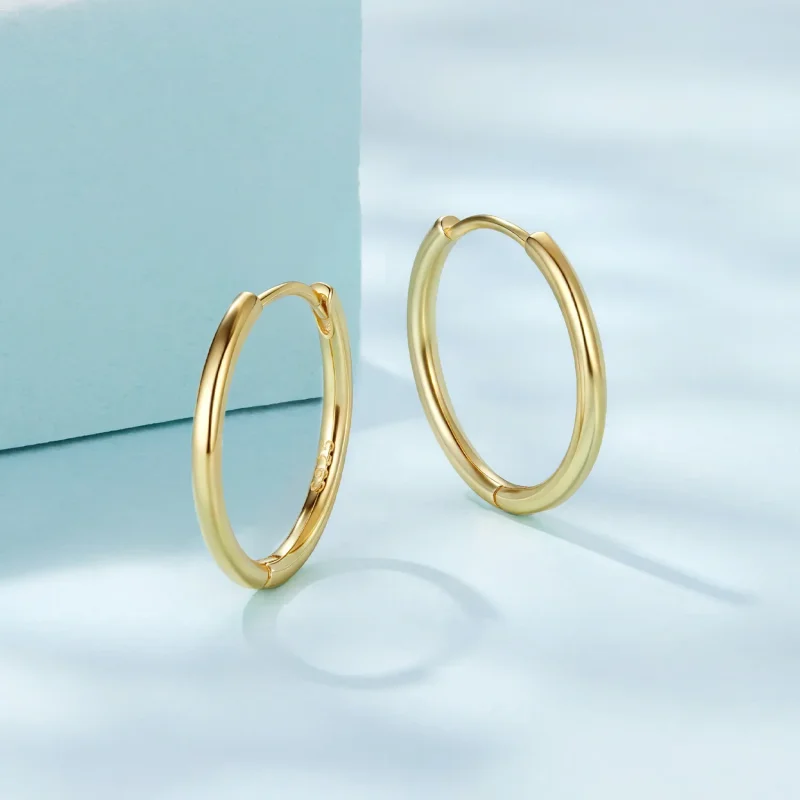 (zdjęcie do) Pandora Style 925 Srebrne Kolczyki z Pozłacanymi Okuciami - SCE1772-BS - Wyświetl 5