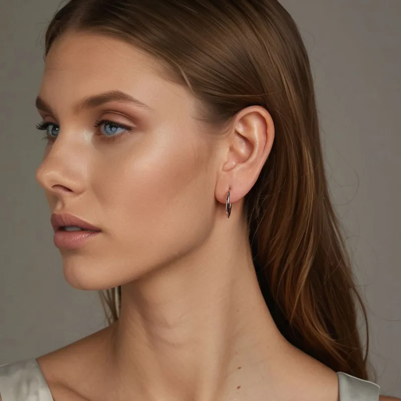 (zdjęcie do) Pandora Style 925 Srebrne Kolczyki z Platerowaną Platyną - SCE1772-L - Wyświetl 7