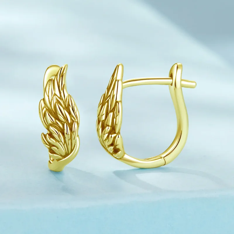 (zdjęcie do) Pandora Style 925 Srebrne Kolczyki Skrzydła z Pozłacanym Złotem - SCE1795-B - Wyświetl 2