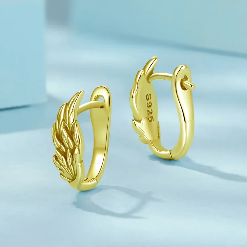 (zdjęcie do) Pandora Style 925 Srebrne Kolczyki Skrzydła z Pozłacanym Złotem - SCE1795-B - Wyświetl 3