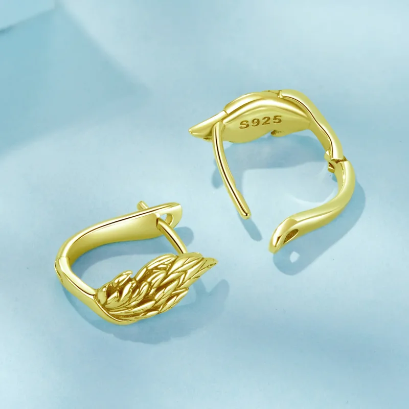 (zdjęcie do) Pandora Style 925 Srebrne Kolczyki Skrzydła z Pozłacanym Złotem - SCE1795-B - Wyświetl 4