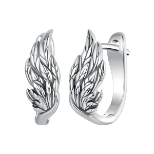 (zdjęcie do) Pandora Style 925 Srebro Próby 925 z Pozłacaniem na Biało Kolczyki typu Climber ze Skrzydłami - SCE1795