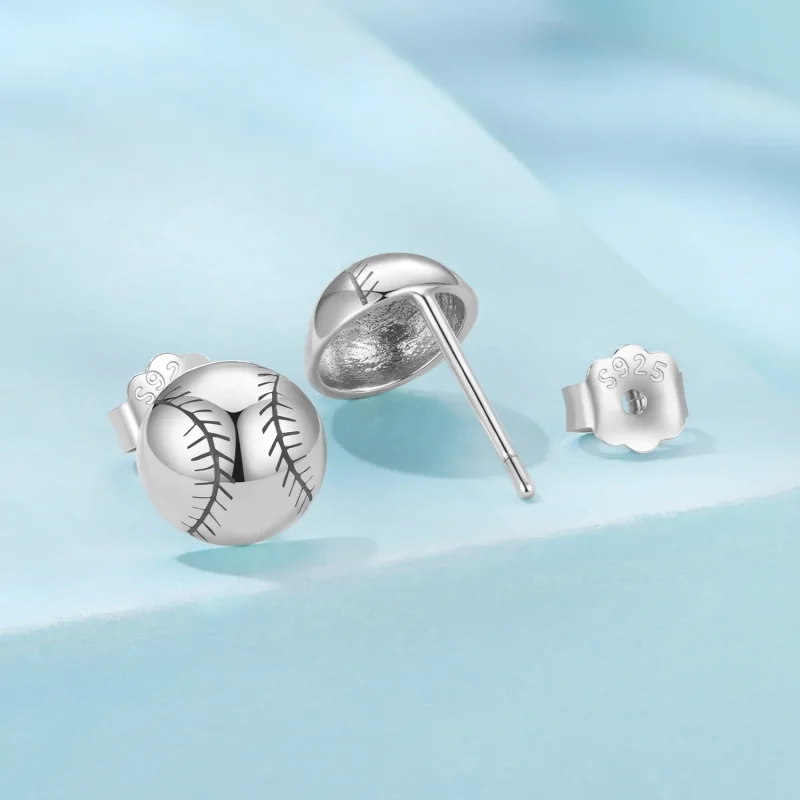 (zdjęcie do) Pandora Style 925 Srebrne Utleniane Kolczyki Baseball - SCE1907 - Wyświetl 2