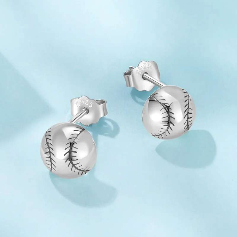 (zdjęcie do) Pandora Style 925 Srebrne Utleniane Kolczyki Baseball - SCE1907 - Wyświetl 3