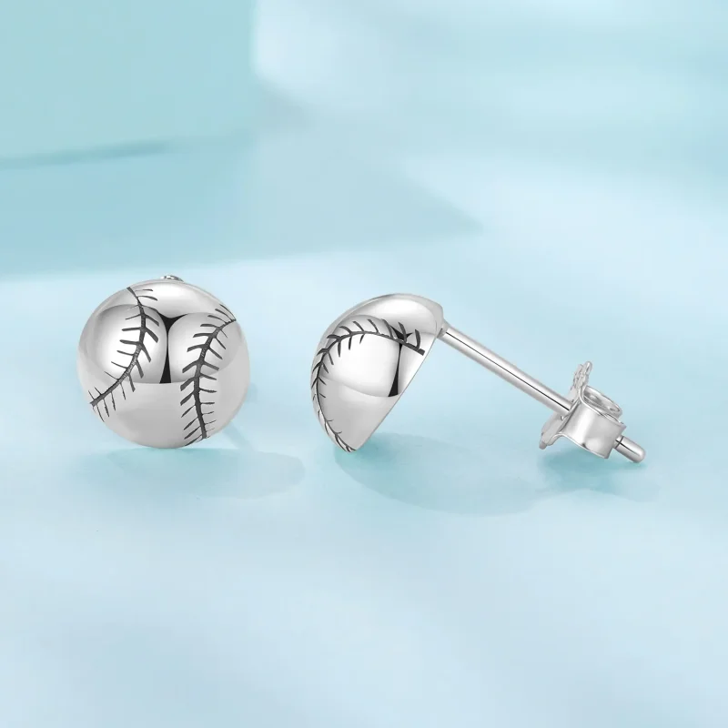 (zdjęcie do) Pandora Style 925 Srebrne Utleniane Kolczyki Baseball - SCE1907 - Wyświetl 4