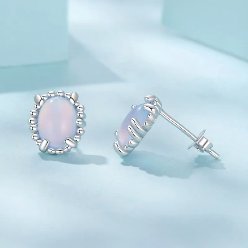 (zdjęcie do) Pandora Style 925 Srebro Platerowane Platyną Szkło Iryzujące Kolczyki Koperty - - Wyświetl 4