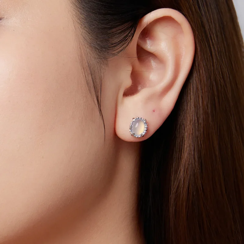 (zdjęcie do) Pandora Style 925 Srebro Platerowane Platyną Szkło Iryzujące Kolczyki Koperty - - Wyświetl 9
