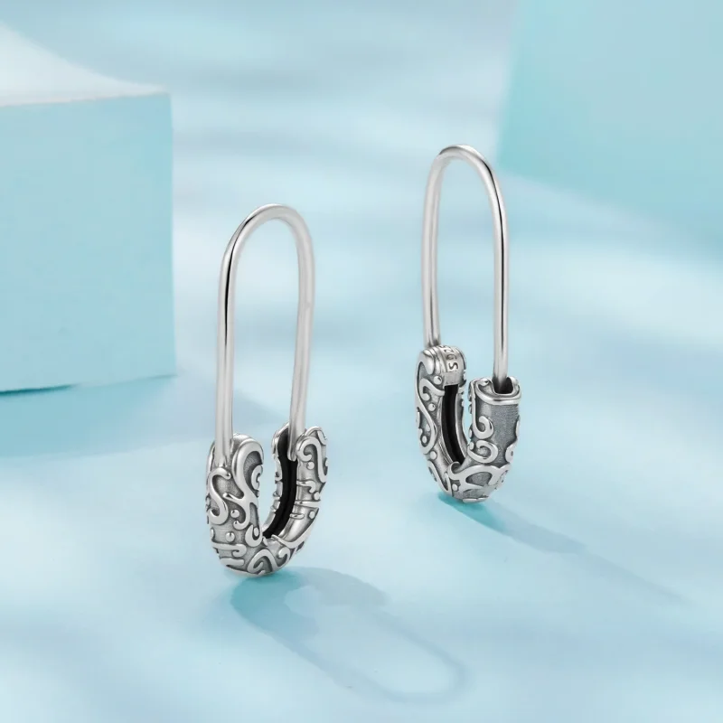 (zdjęcie do) Pandora Style 925 Srebro Próby Sterling Oksydowane Kolczyki z Wzorem Winorośli - - Wyświetl 3