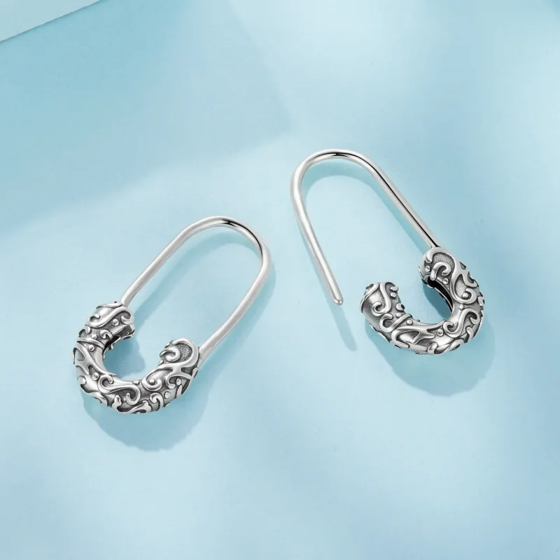 (zdjęcie do) Pandora Style 925 Srebro Próby Sterling Oksydowane Kolczyki z Wzorem Winorośli - - Wyświetl 4