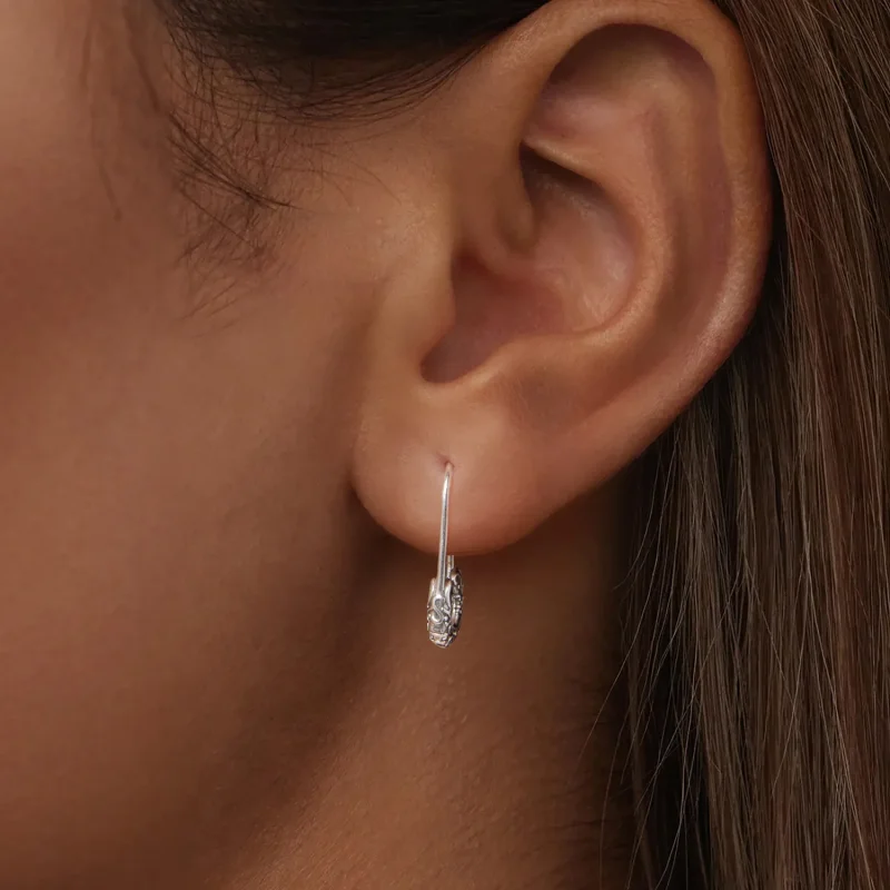 (zdjęcie do) Pandora Style 925 Srebro Próby Sterling Oksydowane Kolczyki z Wzorem Winorośli - - Wyświetl 5
