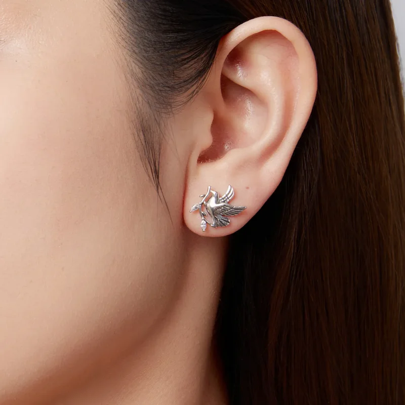 (zdjęcie do) Pandora Style 925 Srebro Próby 925 Utleniane Kolczyki Gołąb z Cyrkoniami - SCE19 - Wyświetl 10