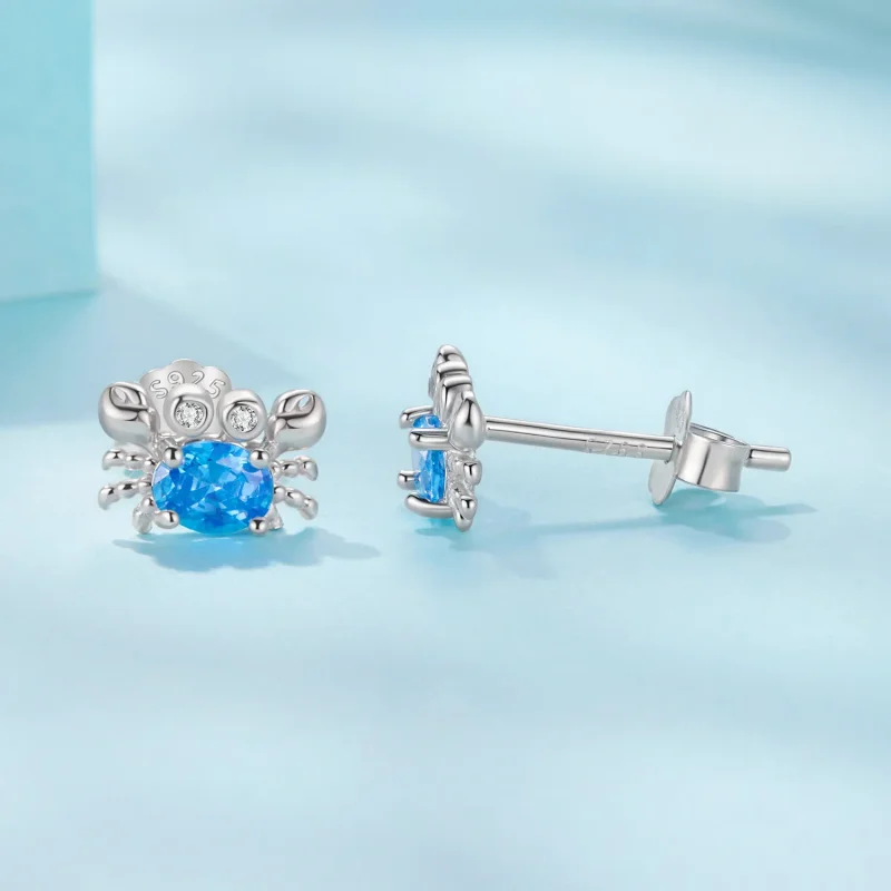 (zdjęcie do) Pandora Style 925 Srebro Próby 925 Platynowane Kolczyki z Krabem i Cyrkoniami - - Wyświetl 4