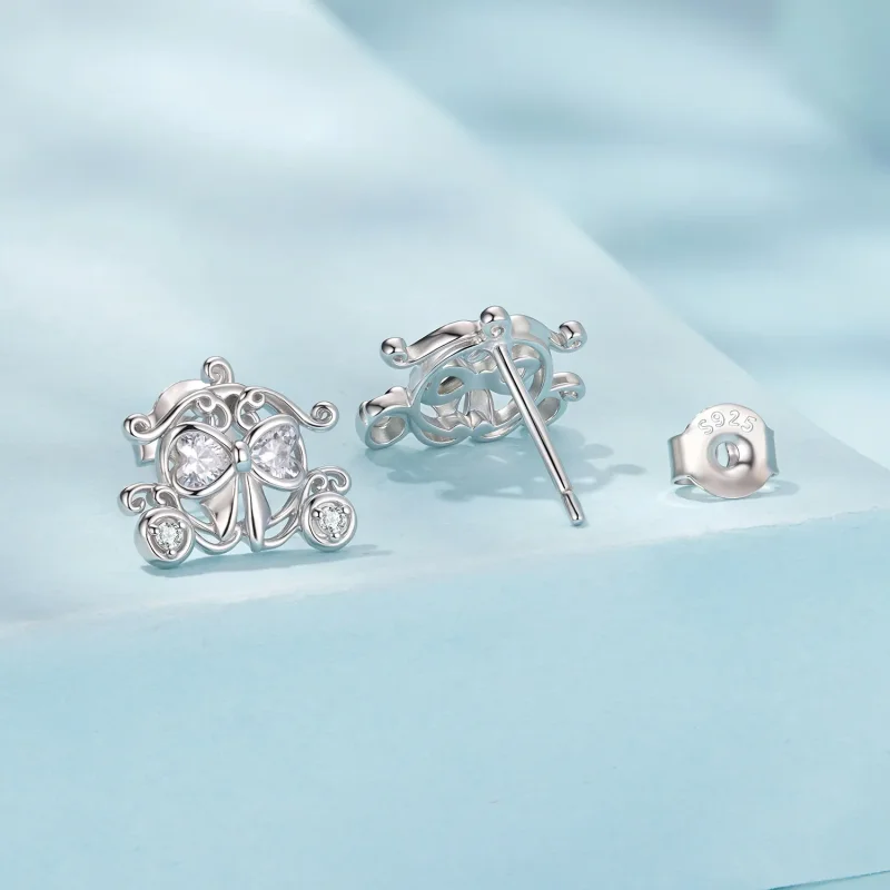 (zdjęcie do) Pandora Style 925 Srebro Próby Sterling Platerowane Platyną Kolczyki Kopertowe z - Wyświetl 2