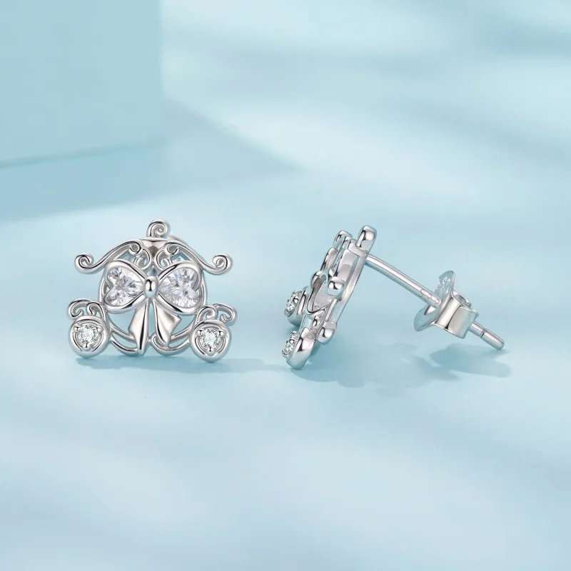 (zdjęcie do) Pandora Style 925 Srebro Próby Sterling Platerowane Platyną Kolczyki Kopertowe z - Wyświetl 6