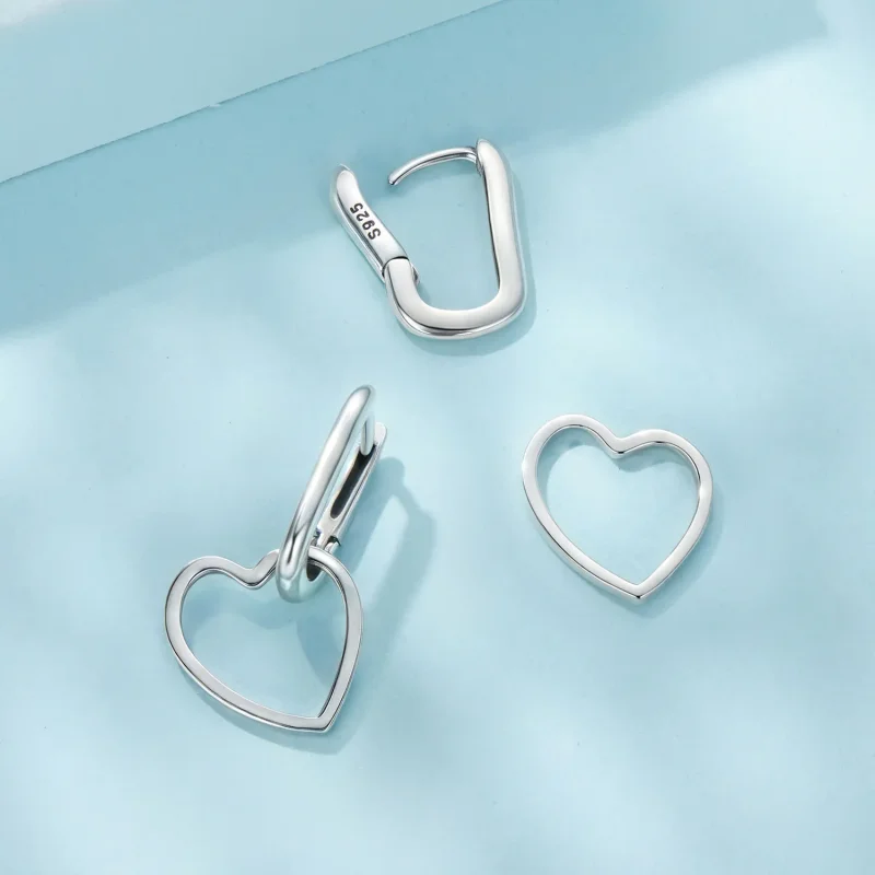 (zdjęcie do) Pandora Style 925 Srebro Próby 925 Oksydowane Kolczyki w Kształcie Litery U z Wi - Wyświetl 4