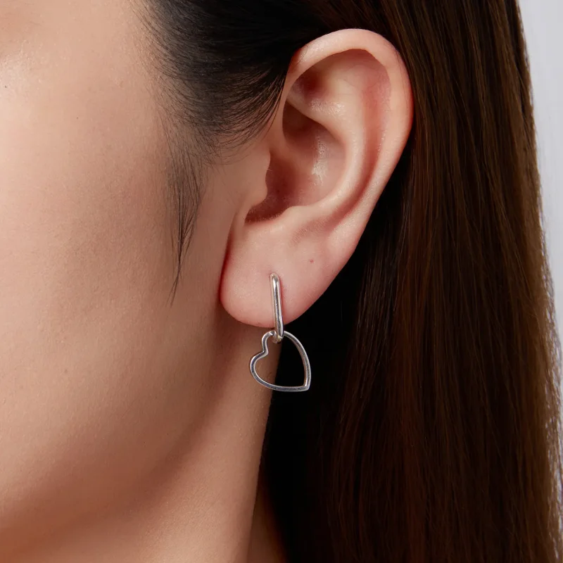 (zdjęcie do) Pandora Style 925 Srebro Próby 925 Oksydowane Kolczyki w Kształcie Litery U z Wi - Wyświetl 10