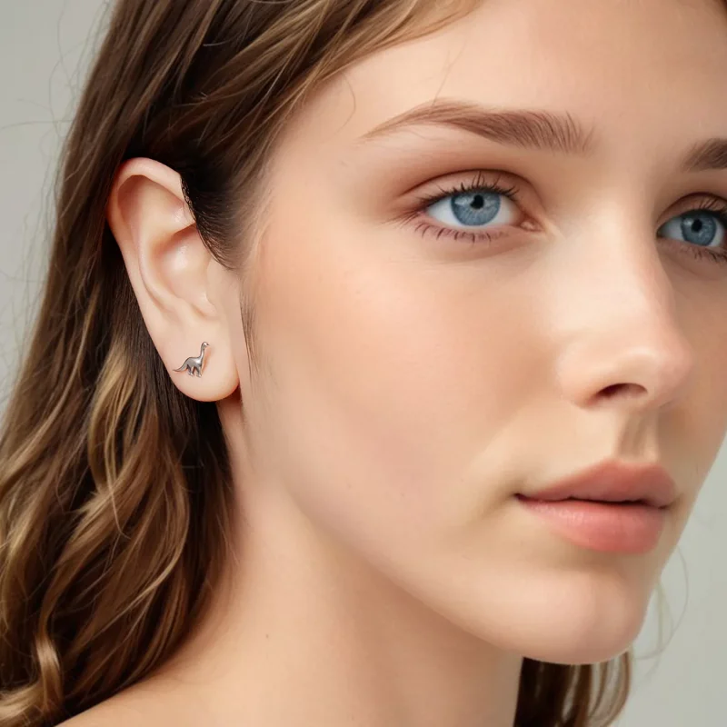 (zdjęcie do) Pandora Style 925 Srebro Próby 925 Platynowane Asymetryczne Kolczyki Wbijane Din - Wyświetl 12