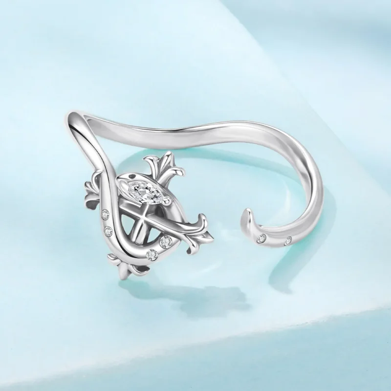 (zdjęcie do) Pandora Style 925 Srebrna pierścionek otwarty wąż tęczówka - Cyrkonia - SCR1136- - Wyświetl 3