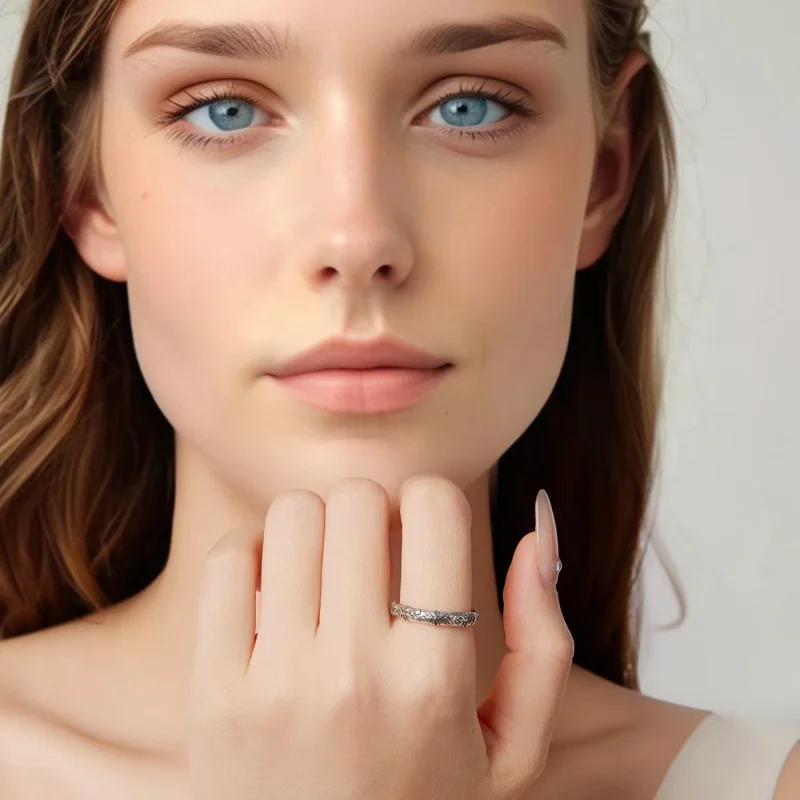 (zdjęcie do) Pandora Style 925 Srebro Próby Vintage Motyl Otwierany Pierścionek - Oksydowany - Wyświetl 7