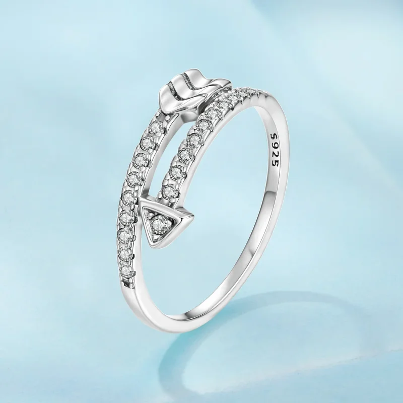(zdjęcie do) Pandora Style 925 Srebrna Pierścionek Strzała Pave - Utleniony Pełny Cyrkon Regu - Wyświetl 2