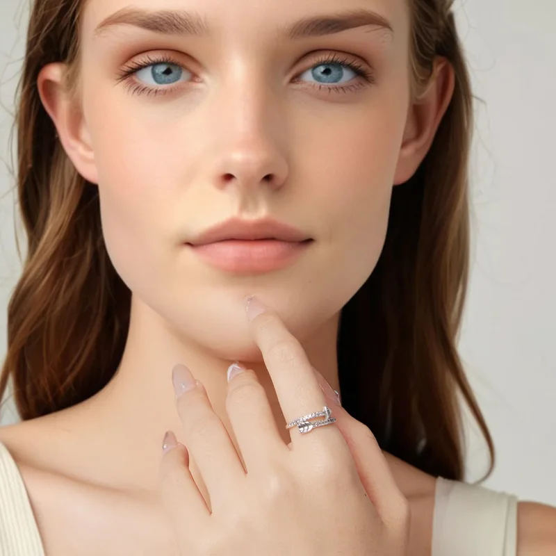 (zdjęcie do) Pandora Style 925 Srebrna Pierścionek Strzała Pave - Utleniony Pełny Cyrkon Regu - Wyświetl 11
