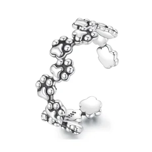 Pandora Style 925 Srebrna obrączka z odciskiem łapy z oksydacją - SCR1147-E (zdjęcie do) Pandora Style 925 Srebrna obrączka z odciskiem łapy z oksydacją - SCR1147-E