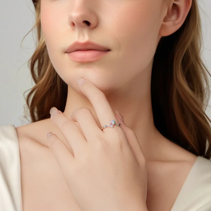(zdjęcie do) Pandora Style 925 Srebro Próby 925 Wielokolorowy Meteor Otwarty Pierścionek z Cy - Wyświetl 6