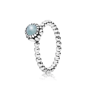 (zdjęcie do) Marzec Birthstone Pierścień - Pandora PL