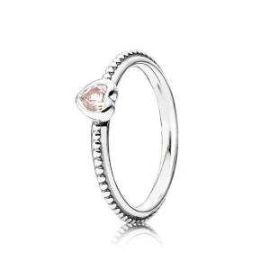 PANDORA Delicate Pink Heart Ring (zdjęcie do) PANDORA Delicate Pink Heart Ring