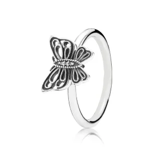 Openwork butterfly silver ring with cubic zirconia - Pandora PL (zdjęcie do) Openwork butterfly silver ring with cubic zirconia - Pandora PL