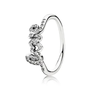 PANDORA Signature Of Love Ring, Clear CZ Ring (zdjęcie do) PANDORA Signature Of Love Ring, Clear CZ Ring