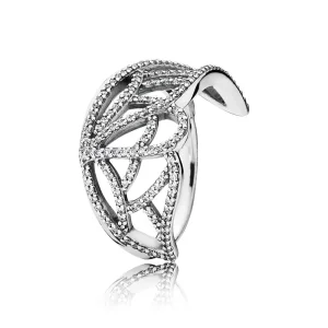 Butterfly wing silver ring with cubic zirconia - Pandora PL (zdjęcie do) Butterfly wing silver ring with cubic zirconia - Pandora PL