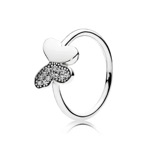 Butterfly silver ring with clear cubic zirconia - Pandora PL (zdjęcie do) Butterfly silver ring with clear cubic zirconia - Pandora PL