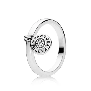 Srebrny Pierścionek Logo Pandora, Cyrkonia Sześcienna (zdjęcie do) Srebrny Pierścionek Logo Pandora, Cyrkonia Sześcienna