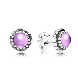 February Birthstone Stud Earrings - Pandora PL (zdjęcie do) February Birthstone Stud Earrings - Pandora PL