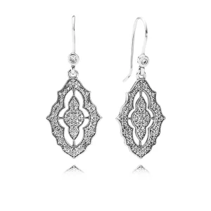 Srebrne kolczyki Sparkling Lace Drop | PANDORA (zdjęcie do) Srebrne kolczyki Sparkling Lace Drop | PANDORA