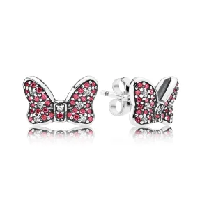 (zdjęcie do) Srebrne kolczyki Minnie's Sparkling Bow | PANDORA