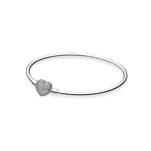 (zdjęcie do) Moments Always in My Heart Silver Bangle - Pandora PL