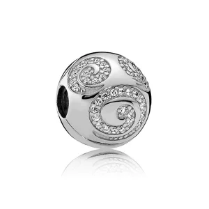 Mickey Mouse Silver Swirl Charm - Pandora PL (zdjęcie do) Mickey Mouse Silver Swirl Charm - Pandora PL