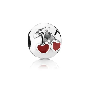 (zdjęcie do) Cherries, red enamel - Pandora PL