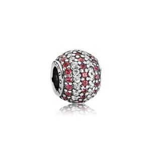 (zdjęcie do) Nautical pavé lights, red & clear cz - Pandora PL
