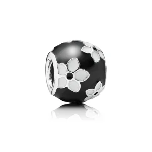 (zdjęcie do) Black and White Flower Charm - Pandora PL