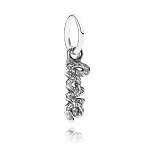 (zdjęcie do) PANDORA Podpis Miłości, Przeźroczysty Czeski Kryształ Wisiorek - 791428cz