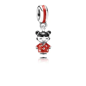 (zdjęcie do) Chińska lalka, Czerwony & Czarna emalia - Pandora PL