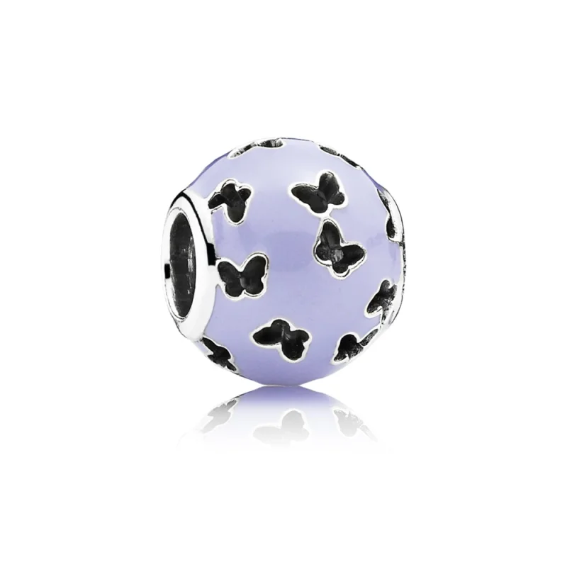 (zdjęcie do) Lavender Fluttering Butterflies Charm - Pandora PL