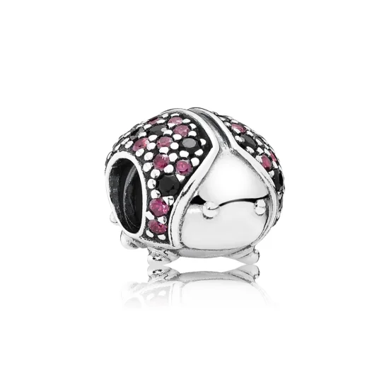 (zdjęcie do) Sparkling Ladybug, Fancy Red CZ & Black Crystal - Pandora PL